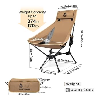 Amazon.com: OneTigris Tigerblade High Back Camping Chair